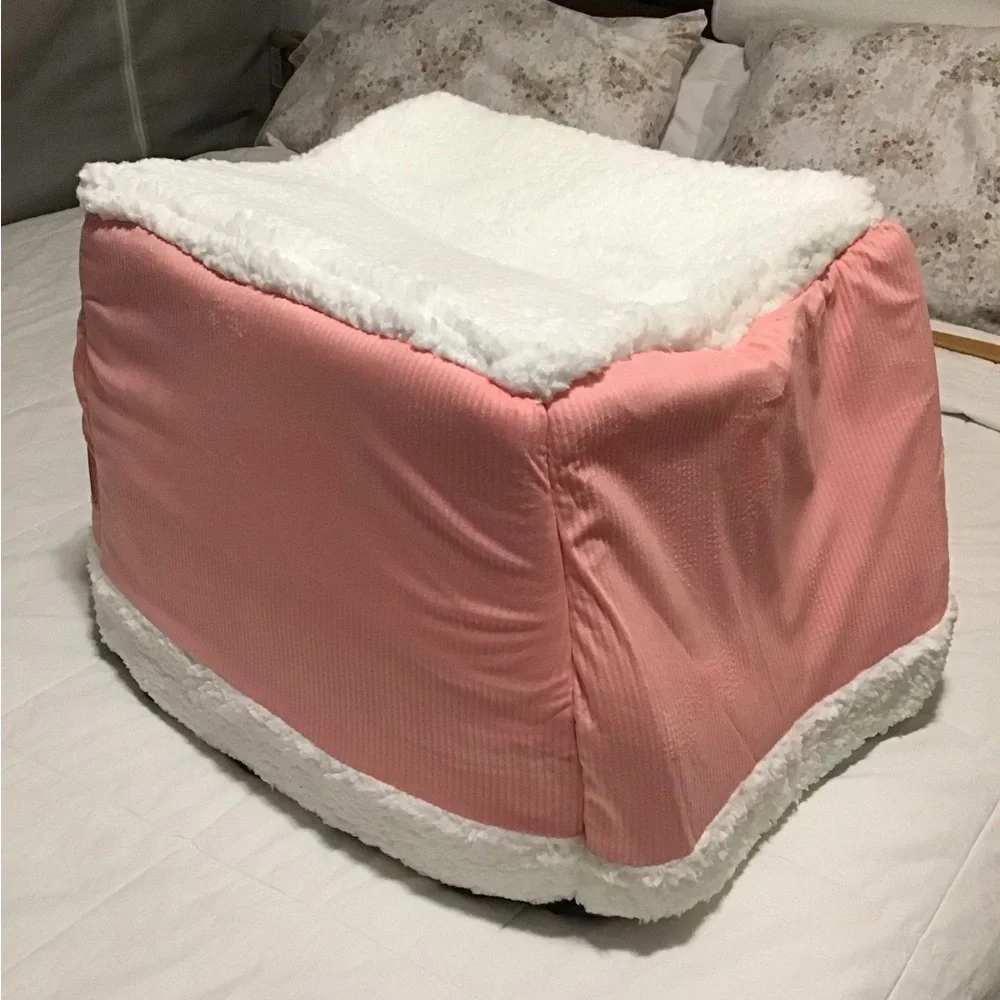 Cat Bed with Curtains, Cat Hideout, Cat Cave, Foldable Cat Bed, Size L